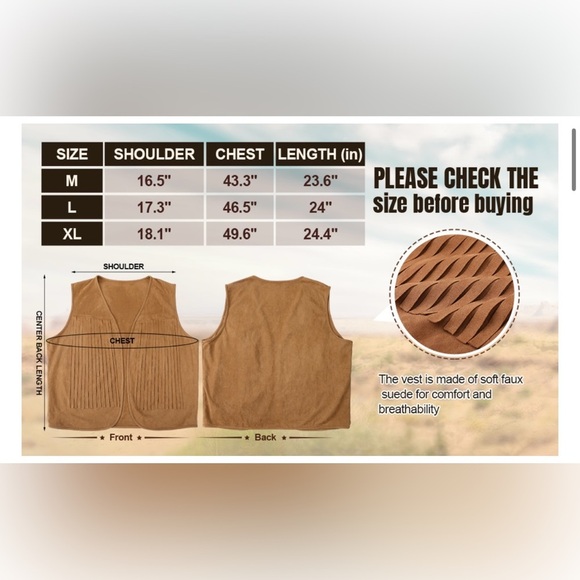 4 Pcs Western Outfits for Men Cowboy for Halloween Cosplay - Picture 7 of 7